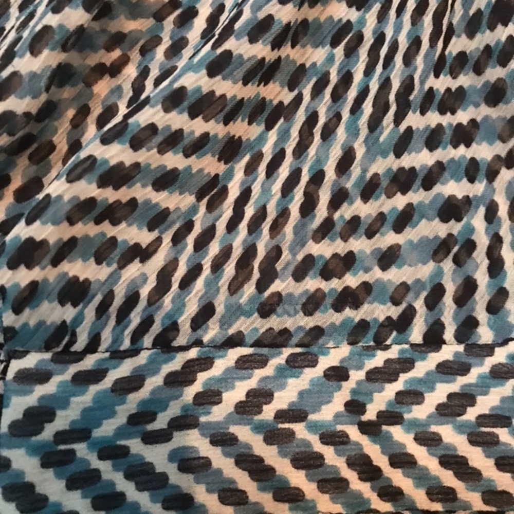Ny and co sheer teal white black short sleeve top - Picture 4 of 5